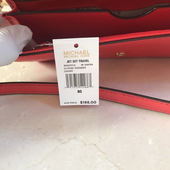 Michael Kors Jet Set Travel Large Phone Brown Leather Cross Body Bag - Picture 3 of 8